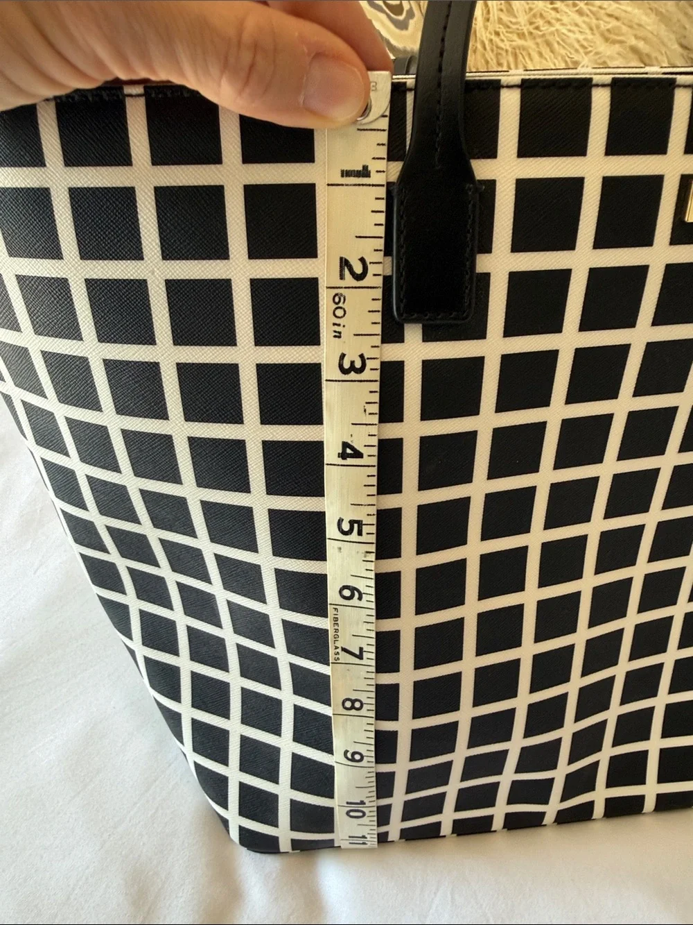 kate spade Black and White Grid Tote